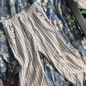 Stripped flowy pants